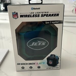 NFL Jets Shockbox LED Wireless Speaker - Black and Blue